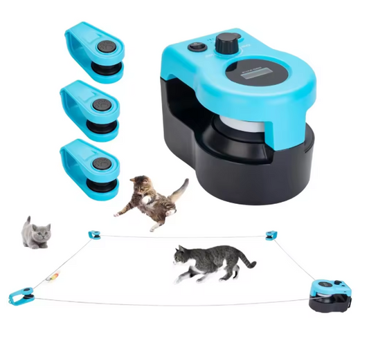 Interactief Kattenspeelgoed – Elektrische Looptrainer met Verstelbare Snelheid & Muisgeluid