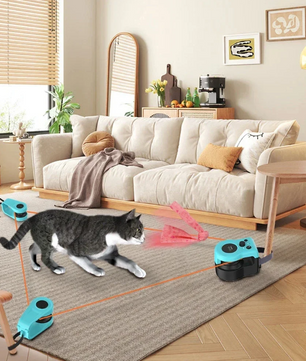 Interactief Kattenspeelgoed – Elektrische Looptrainer met Verstelbare Snelheid & Muisgeluid