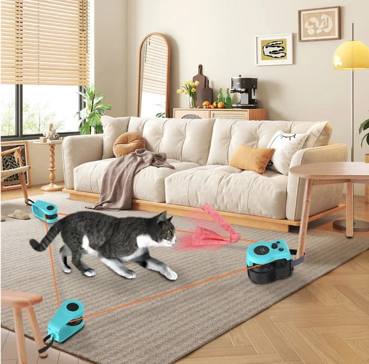 Interactief Kattenspeelgoed – Elektrische Looptrainer met Verstelbare Snelheid & Muisgeluid