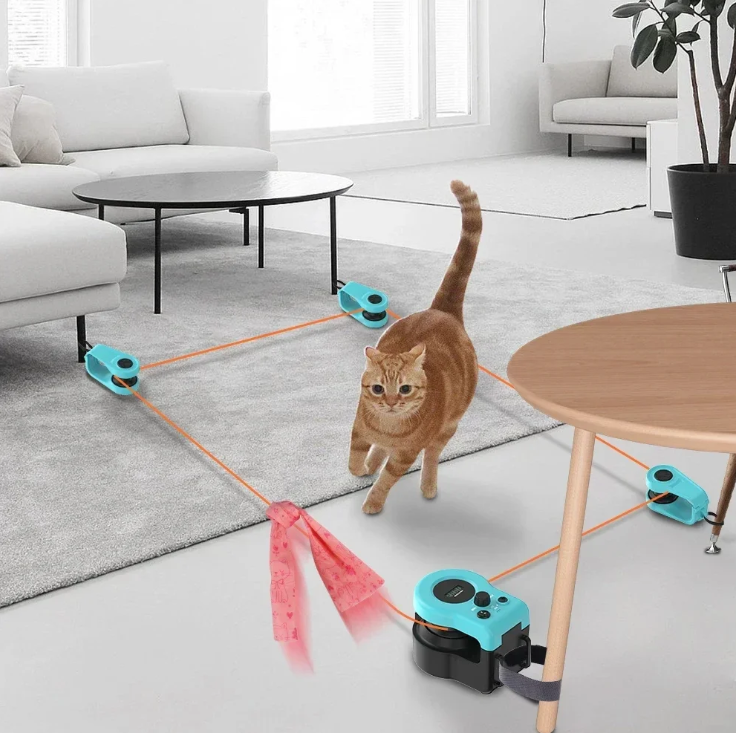 Interactief Kattenspeelgoed – Elektrische Looptrainer met Verstelbare Snelheid & Muisgeluid