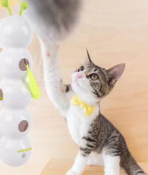 Interactief Kattenspeelgoed – Bewegingsgeactiveerde Wurm met Staart & Oplaadfunctie