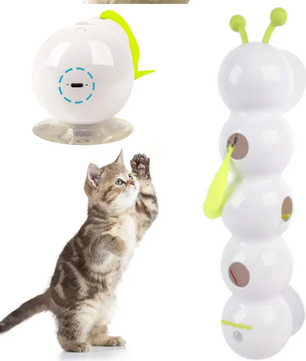 Interactief Kattenspeelgoed – Bewegingsgeactiveerde Wurm met Staart & Oplaadfunctie