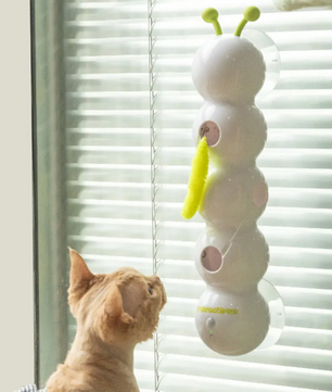 Interactief Kattenspeelgoed – Bewegingsgeactiveerde Wurm met Staart & Oplaadfunctie