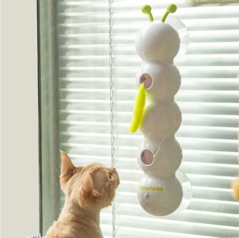 Interactief Kattenspeelgoed – Bewegingsgeactiveerde Wurm met Staart & Oplaadfunctie