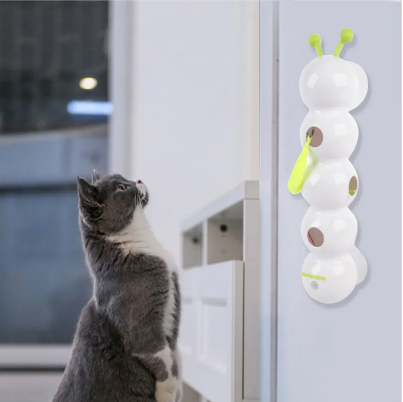 Interactief Kattenspeelgoed – Bewegingsgeactiveerde Wurm met Staart & Oplaadfunctie