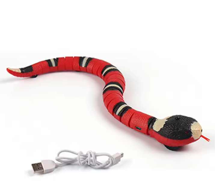 Interactief Katten Slangenspeelgoed – Realistisch Bewegend met Obstakeldetectie & USB Oplaadfunctie