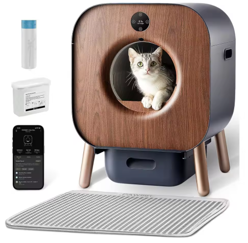 Automatische Zelfreinigende Kattenbak – Slimme App-Bediening & TÜV-Gecertificeerd, Geschikt voor Meerdere Katten