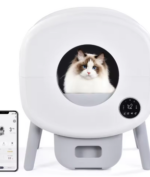 Automatische Kattenbak met App-Bediening – 95L Kattentoilet met 15L Binnenbak & Inclusief Kattenbakmat