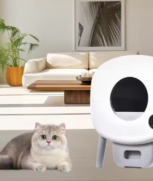 Automatische Kattenbak met App-Bediening – 95L Kattentoilet met 15L Binnenbak & Inclusief Kattenbakmat