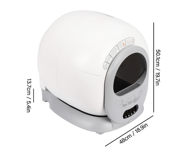 Automatische Slimme Kattenbak – Zelfreinigend met APP & Geurcontrole, 65L Capaciteit