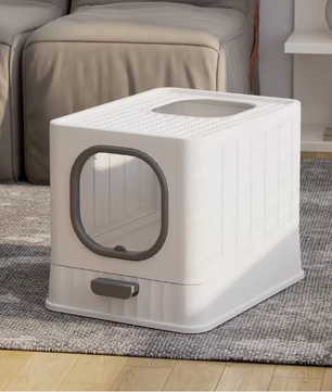 Grote Gesloten Kattenbak met Krabplank – Lade Stijl & Geurbestendig