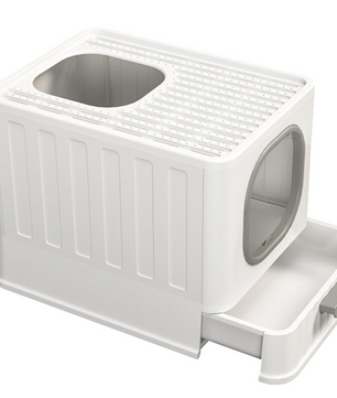 XL Kattenbak met Deksel – Gesloten Top Entry & Gemakkelijk Schoon te Maken