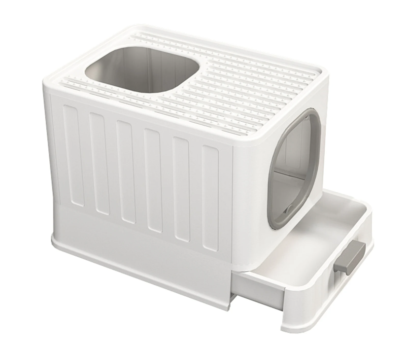 XL Kattenbak met Deksel – Gesloten Top Entry & Gemakkelijk Schoon te Maken