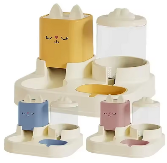 Automatische Voer- en Drinkbak voor Katten & Honden – Grote Capaciteit, 2-in-1 Ontwerp