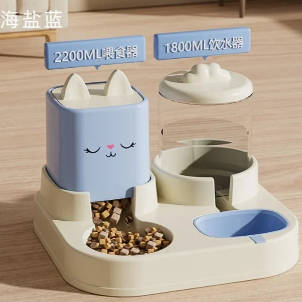 Automatische Voer- en Drinkbak voor Katten & Honden – Grote Capaciteit, 2-in-1 Ontwerp