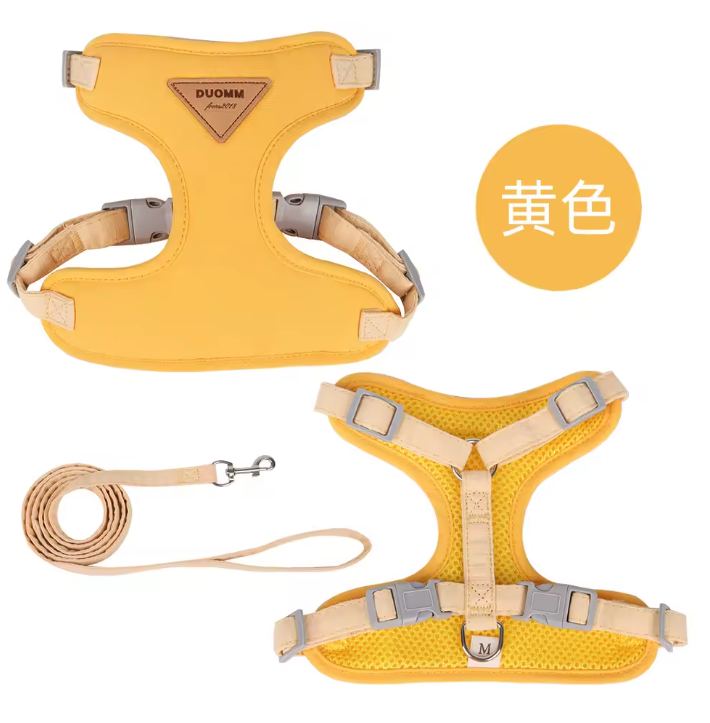 Ademend Honden- en Kattenharnas met Riem – Nylon Mesh & Suède, Verstelbaar en Comfortabel