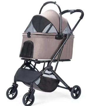 Opvouwbare Hondenwagen – Draagbare Kinderwagen met Mand voor Huisdieren