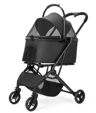 Opvouwbare Hondenwagen – Draagbare Kinderwagen met Mand voor Huisdieren