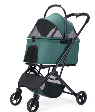 Opvouwbare Hondenwagen – Draagbare Kinderwagen met Mand voor Huisdieren