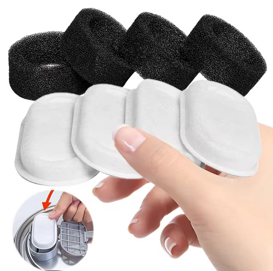 Kat Waterfontein Filters – 4/8 Stuks Vervangingsset met Voorfilterspons, Hygiënisch en Veilig