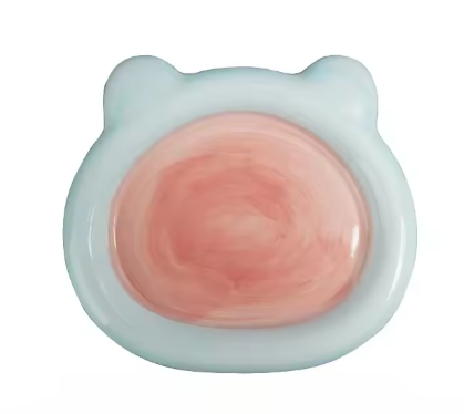 Cartoon Keramische Katten- en Hondenvoerbak – 15×15 cm, Duurzaam & Hygiënisch