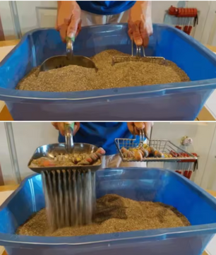 Duurzame Kattenbakschep – Metalen Schep met Comfortabel Handvat, 32 cm