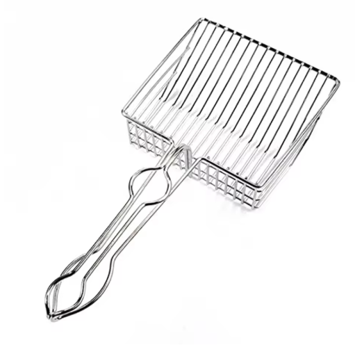 Duurzame Kattenbakschep – Metalen Schep met Comfortabel Handvat, 32 cm