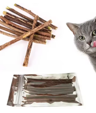 Silvervine Kauwsticks voor Katten – Natuurlijk Tandenreinigend Speelgoed, 20 Stuks