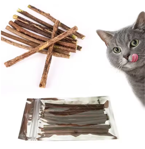 Silvervine Kauwsticks voor Katten – Natuurlijk Tandenreinigend Speelgoed, 20 Stuks