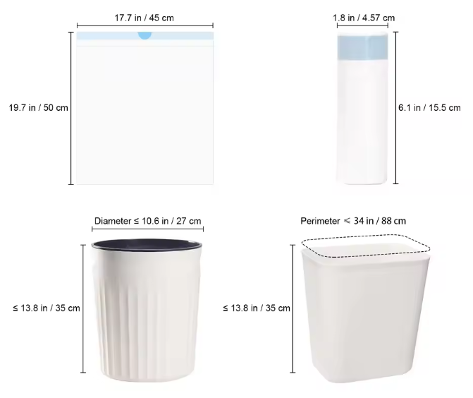 Zelfreinigende Kattenbakzakken – 60 Stuks, Trekkoord & Lekvrij, 45×50 cm