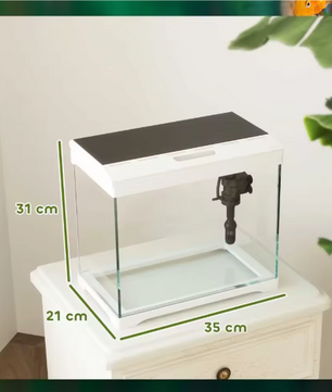 Aquarium 17L met LED & Filtersysteem – Compact Tropisch Aquarium met Waterpomp