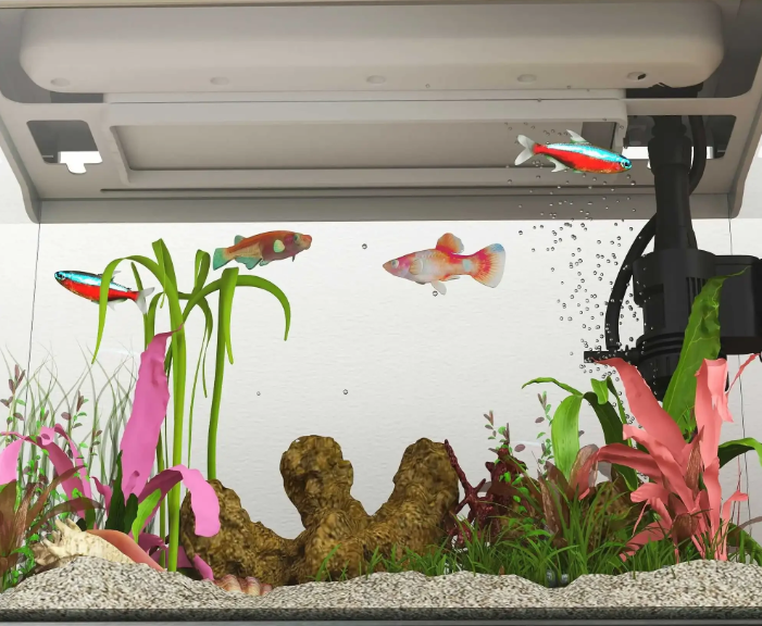 Aquarium 17L met LED & Filtersysteem – Compact Tropisch Aquarium met Waterpomp