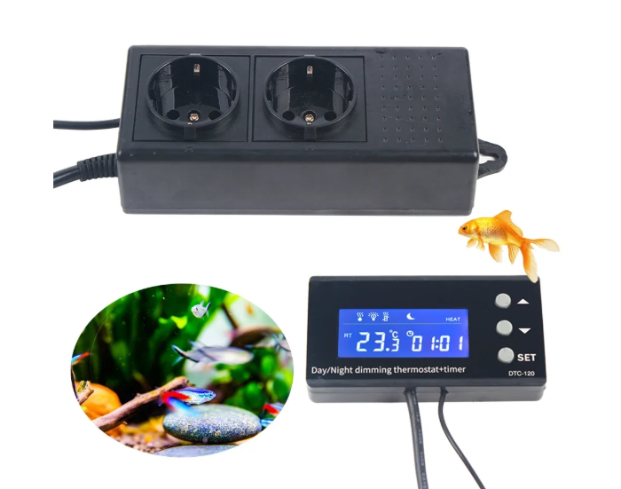 Digitale LCD Thermostaat voor Aquarium & Terrarium – Temperatuurregelaar met Schakelaar