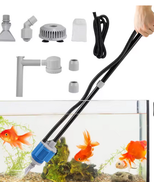 Elektrische Aquarium Waterwisselaar – 28W Pomp & Grindreiniger, Sifon Filter