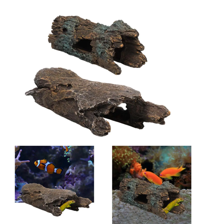 Aquarium Schuilplaats Boomstam – Hars Decoratie & Verbergplaats voor Vissen en Reptielen