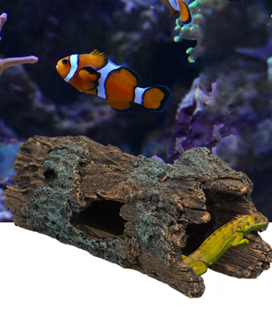 Aquarium Schuilplaats Boomstam – Hars Decoratie & Verbergplaats voor Vissen en Reptielen