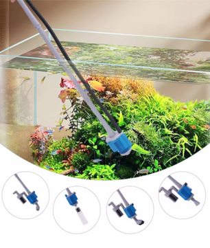 Krachtige Aquariumfilterreiniger – 28W Pomp & 360° Zuigkop, 449 GPH