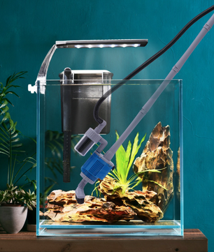 Krachtige Aquariumfilterreiniger – 28W Pomp & 360° Zuigkop, 449 GPH