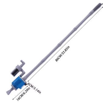 Krachtige Aquariumfilterreiniger – 28W Pomp & 360° Zuigkop, 449 GPH