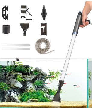 Multi-in-Één Aquarium Reinigerset – Zandwasser, Waterwisselaar & Algenverwijderaar met 2m Slang