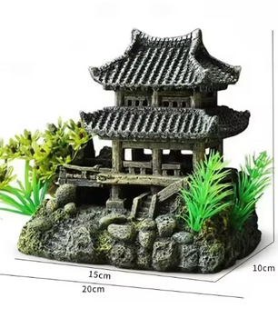 Aquarium Ornament Huis – Realistische Hars Decoratie voor Aquascaping