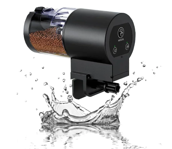 Automatische Aquarium Voeder – Slimme Visvoer Dispenser 100 ml, met Timer & Handmatige Bediening