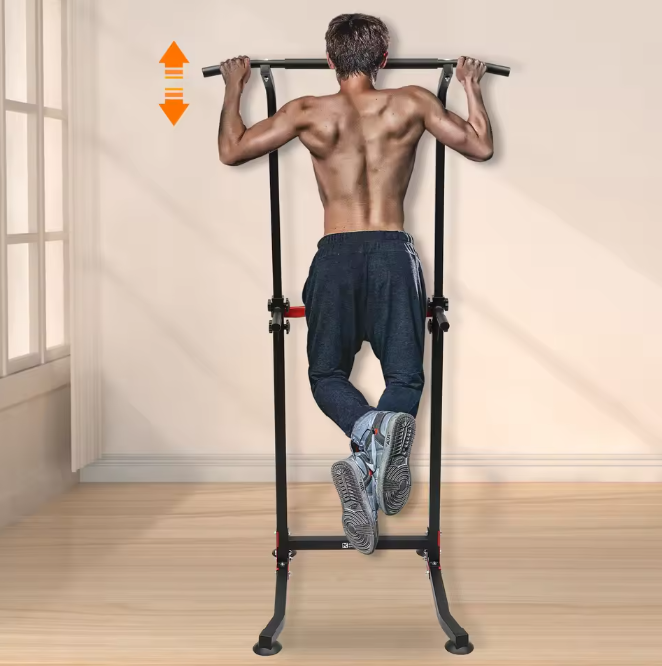 Power Tower Dip Station – Pull Up Bar & Multifunctioneel Fitnessstation voor Thuis