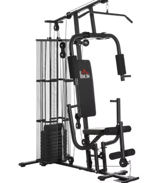 Multifunctioneel Fitnessstation – Krachtstation met Gewichtsplaten 45 kg, Voor Thuisgym