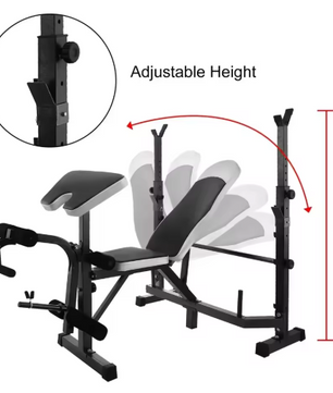 Verstelbare Halterbank 5-in-1 – Multifunctioneel Fitnessstation voor Thuisgym