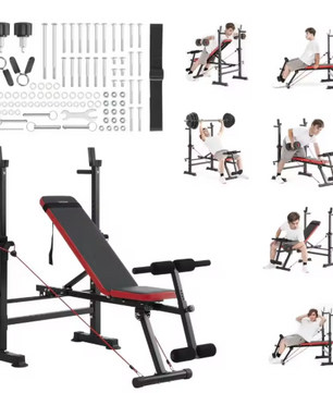 Verstelbare Opvouwbare Halterbank – Multifunctionele Fitnessbank voor Thuisgym