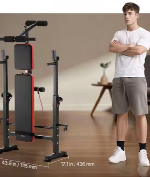 Verstelbare Opvouwbare Halterbank – Multifunctionele Fitnessbank voor Thuisgym