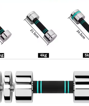 Verstelbare Stalen Halterset – 2 Compacte Halters 5/10/15 kg met Schuimhandvat