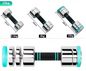 Verstelbare Stalen Halterset – 2 Compacte Halters 5/10/15 kg met Schuimhandvat