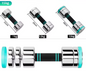 Verstelbare Stalen Halterset – 2 Compacte Halters 5/10/15 kg met Schuimhandvat